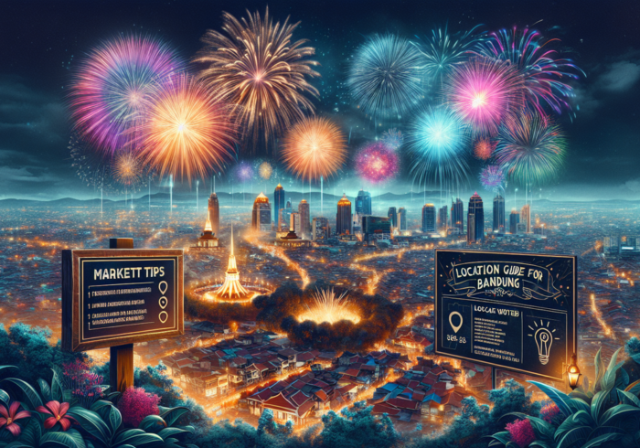 alt_text: Panduan lokasi kembang api di Bandung dan tips pemasaran saat Malam Tahun Baru.