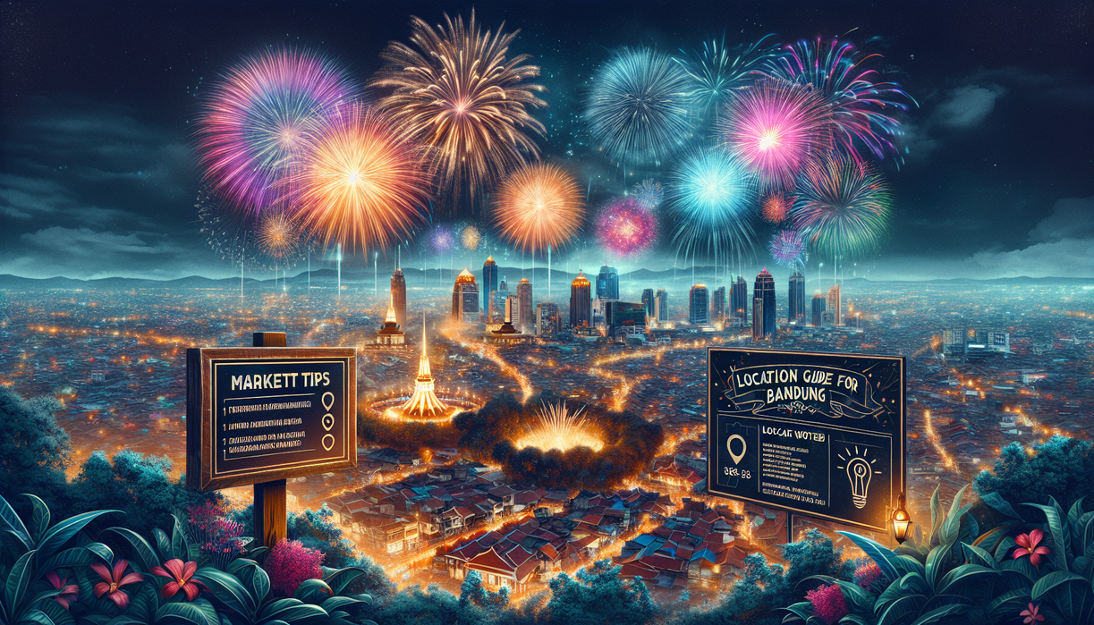 alt_text: Panduan lokasi kembang api di Bandung dan tips pemasaran saat Malam Tahun Baru.