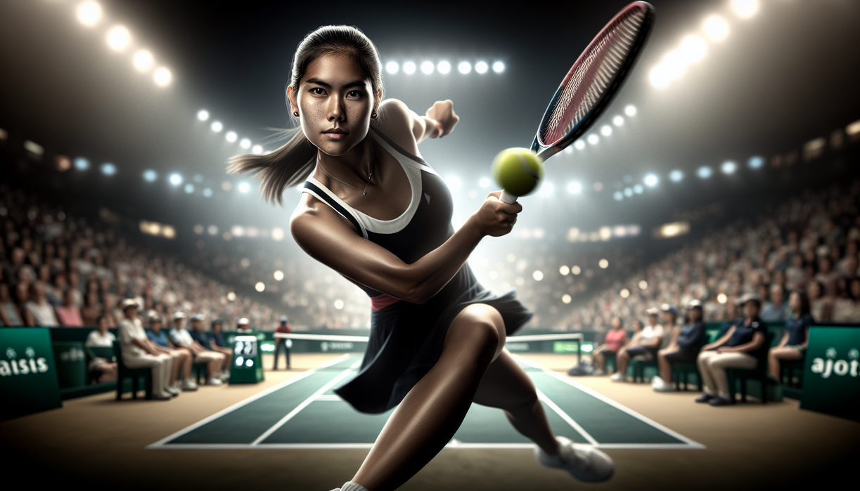 alt_text: Janice Tjen, unggulan tenis Indonesia, meraih prestasi internasional di turnamen besar.