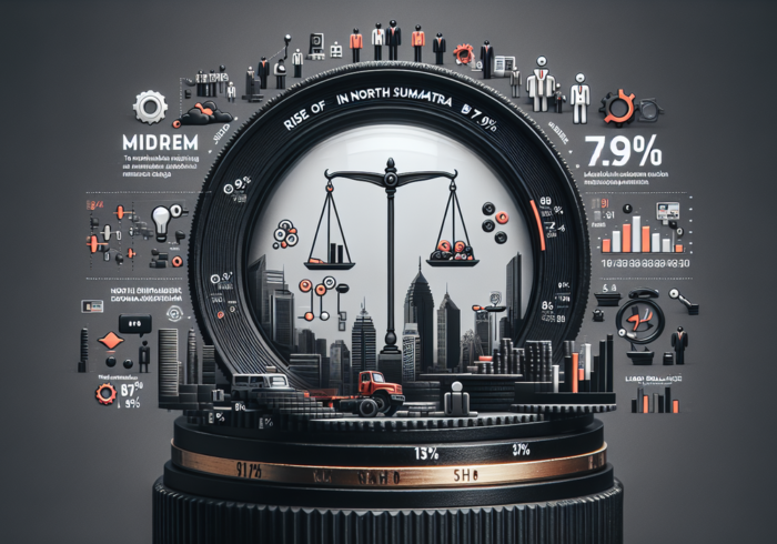 alt_text: Infografis kenaikan UMP Sumut 7,9%, tantangan baru bagi ekonomi Medan dan keseimbangan kerja.