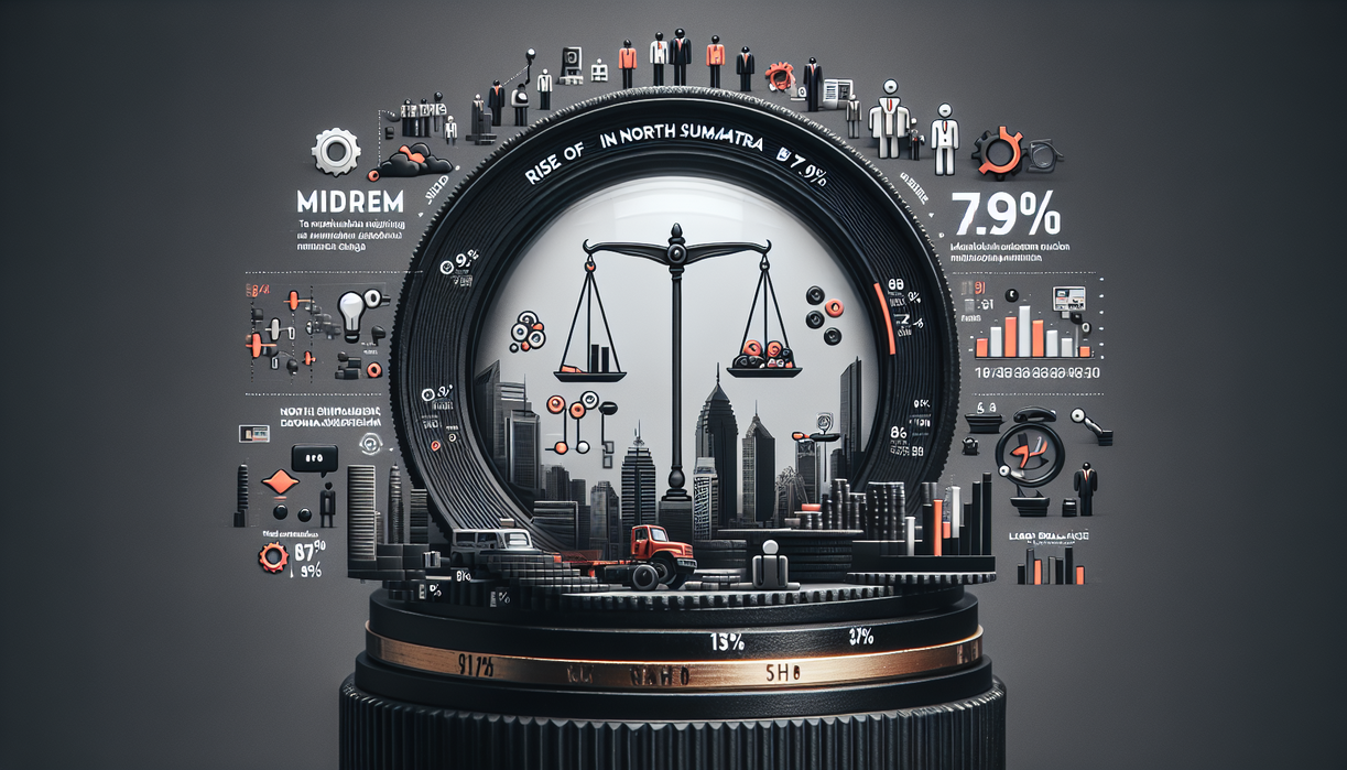 alt_text: Infografis kenaikan UMP Sumut 7,9%, tantangan baru bagi ekonomi Medan dan keseimbangan kerja.