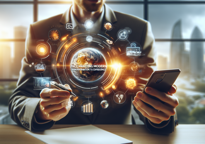 alt_text: Pemasaran modern: fokus pada pengalaman, bukan hanya promosi produk.