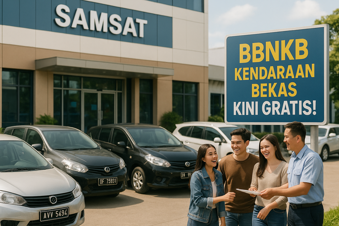BBN Gratis: Biaya balik nama motor bekas turun hingga nol! Hemat biaya, urus kendaraan lebih mudah.